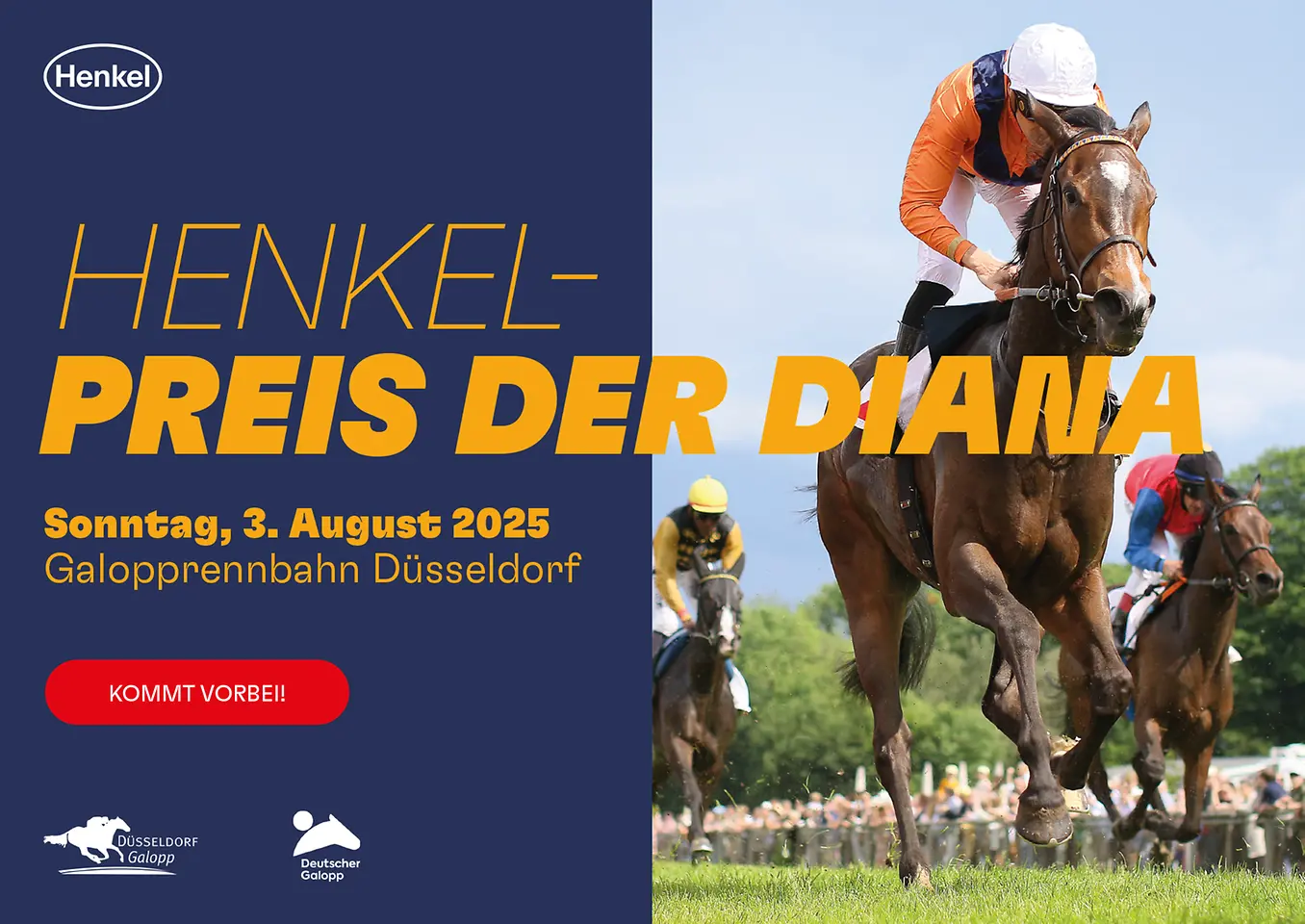 HENKELPREIS DER DIANA - Sonntag, 3. August 2025 Galopprennbahn Düsseldorf